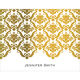 White Moroccan Gold Foil Lace Foldover Note Cards with Lined Envelopes Image 3 of 3